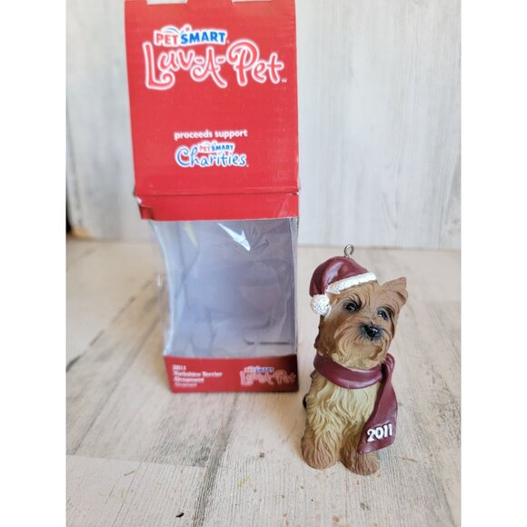Pet smart Luv a pet Yorkshire terrier ornament puppy Xmas charity - Picture 2 of 7